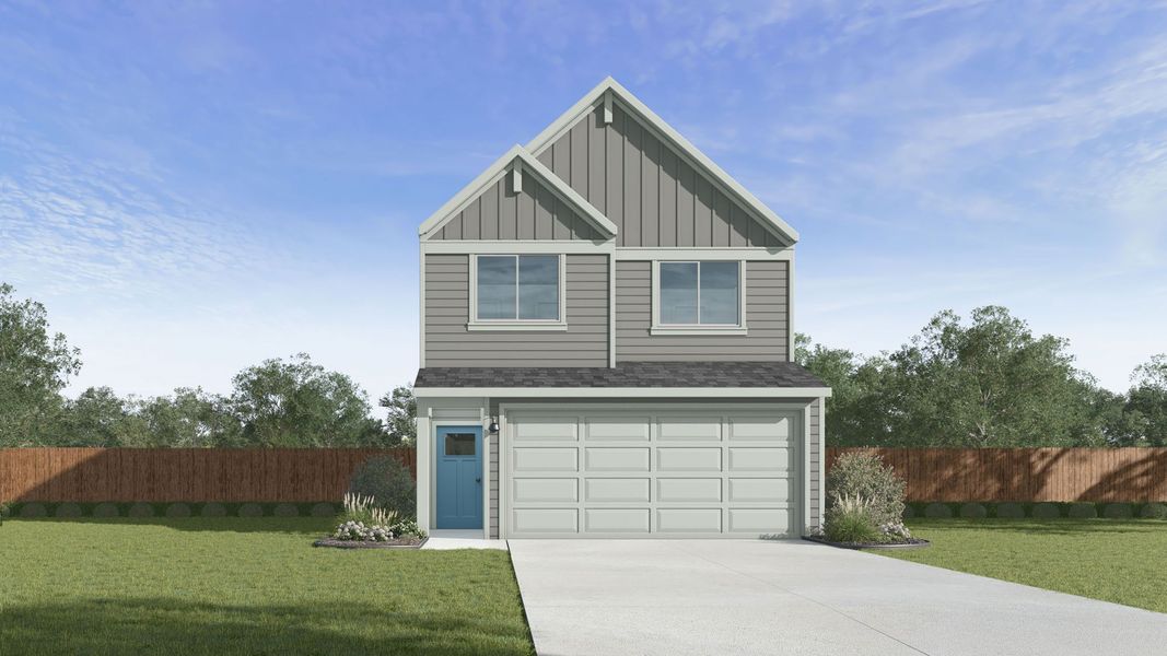 Front exterior of a home in the Villarosa at Tamarron community, located in Katy, TX (Image 22).