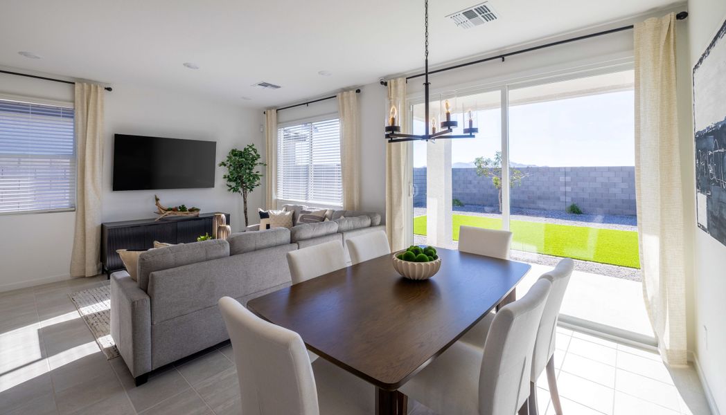 Furnished interior in a model home at Mountain View Estates Reserve Series in Buckeye (Image 2).