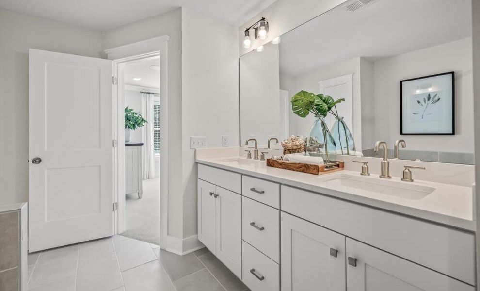 Furnished interior in a model home at The Bluffs at Pinefield Townhomes in Charleston (Image 12). Furnished interior in a model home at The Bluffs at Pinefield Townhomes in Charleston (Image 12).