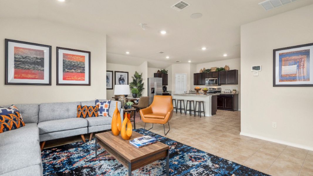 Furnished interior in a model home at Yowell Ranch in Killeen (Image 14).