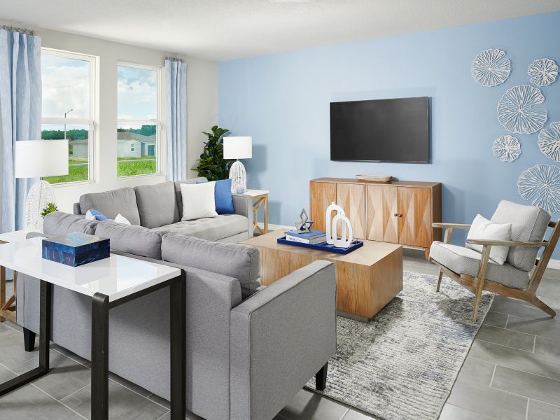 Furnished interior in a model home at Wynnstone - Signature Series in Davenport (Image 16).