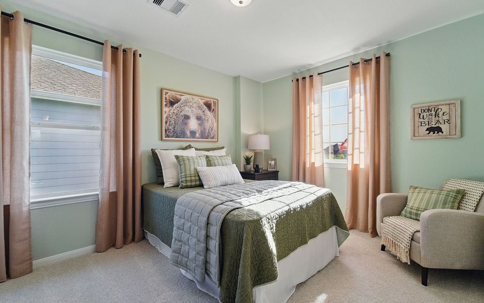 Furnished interior in a model home at Windrose Green in Angleton (Image 74).