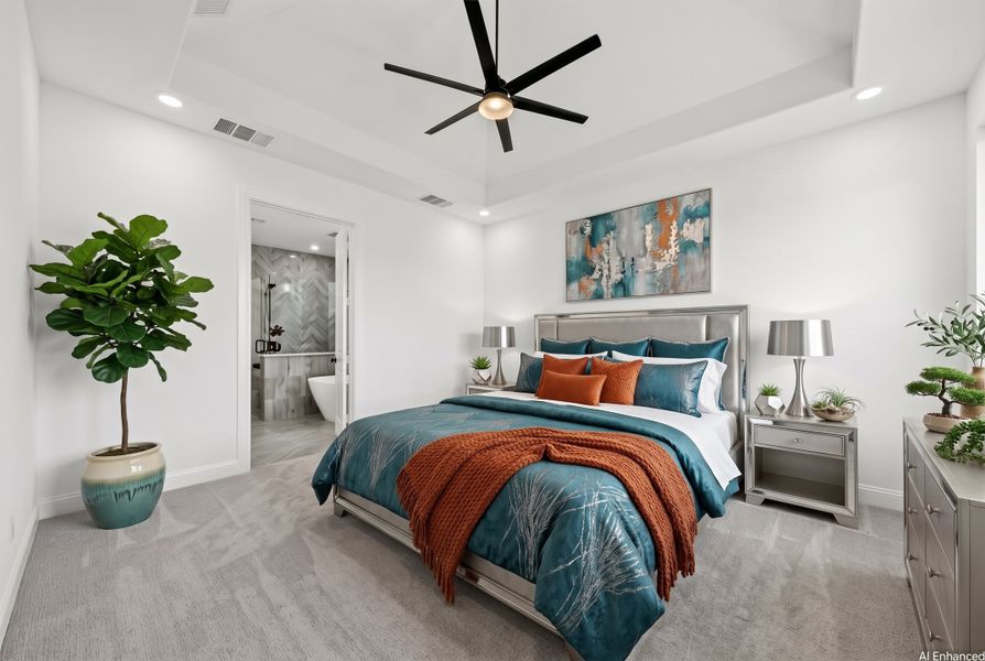 Furnished interior in a model home at Panther Trail in Van Alstyne (Image 25).