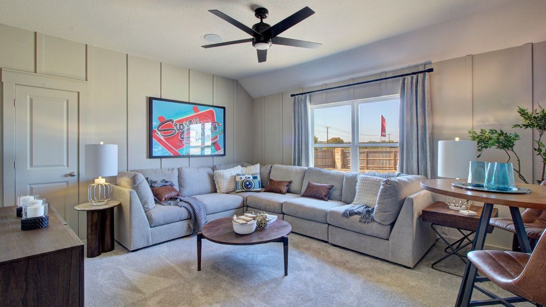 Furnished interior in a model home at Cloud Country in New Braunfels (Image 21).