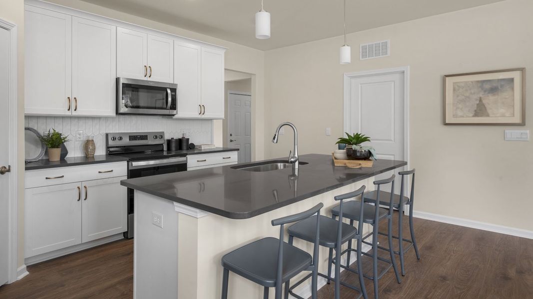 Furnished interior in a model home at The Villas at Collinswood in Aberdeen (Image 24).