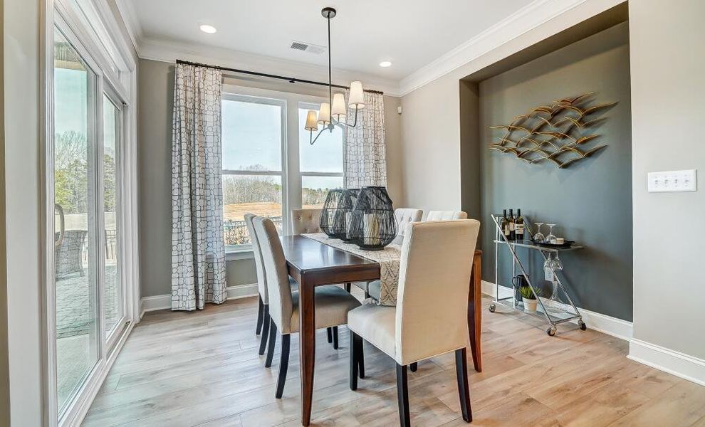 Furnished interior in a model home at Secrest Meadows in Monroe (Image 7).