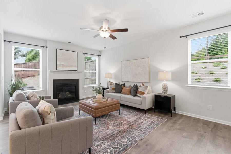 Furnished interior in a model home at Park Center Pointe in Austell (Image 46). Furnished interior in a model home at Park Center Pointe in Austell (Image 46).
