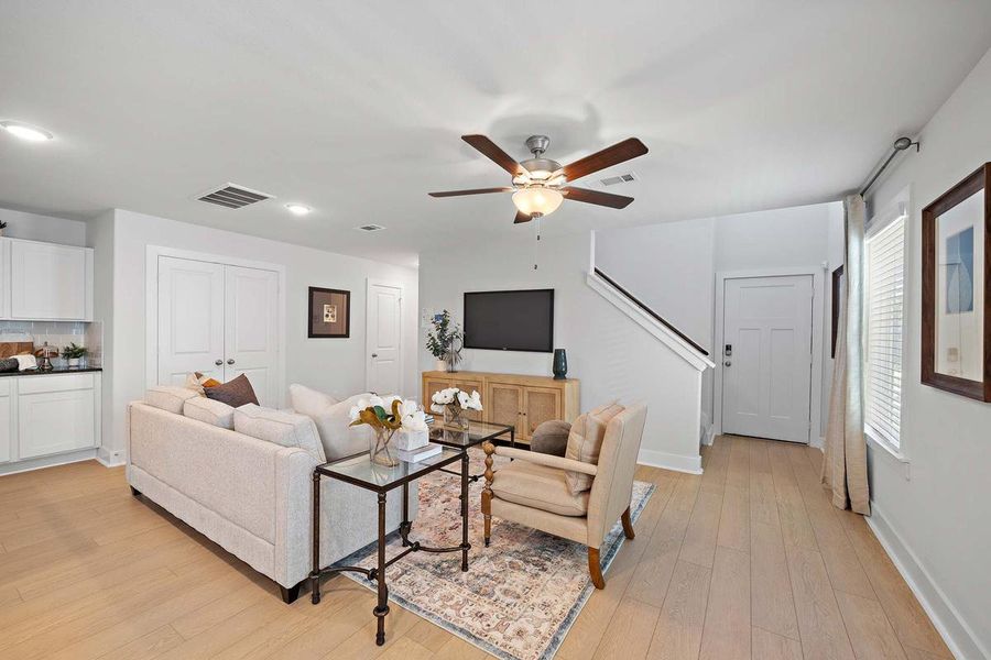 Furnished interior in a model home at Haven at Kieth Harrow in Cypress (Image 17).