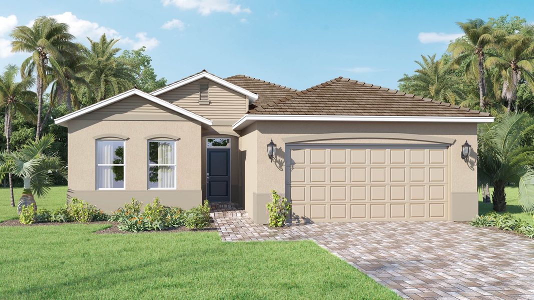 Front exterior of a home in the Cypress Bay West community, located in Palm Bay, FL (Image 20).