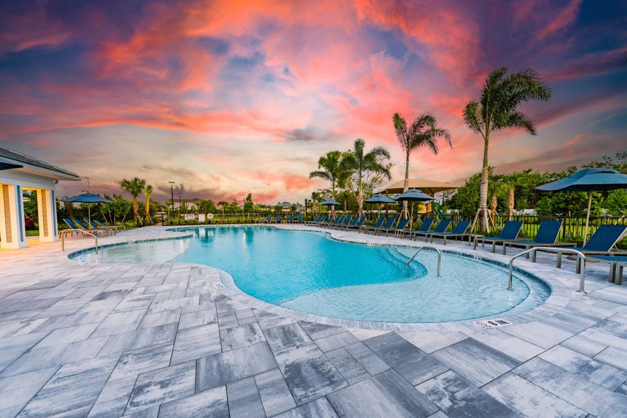 Poolside Sunset Moments