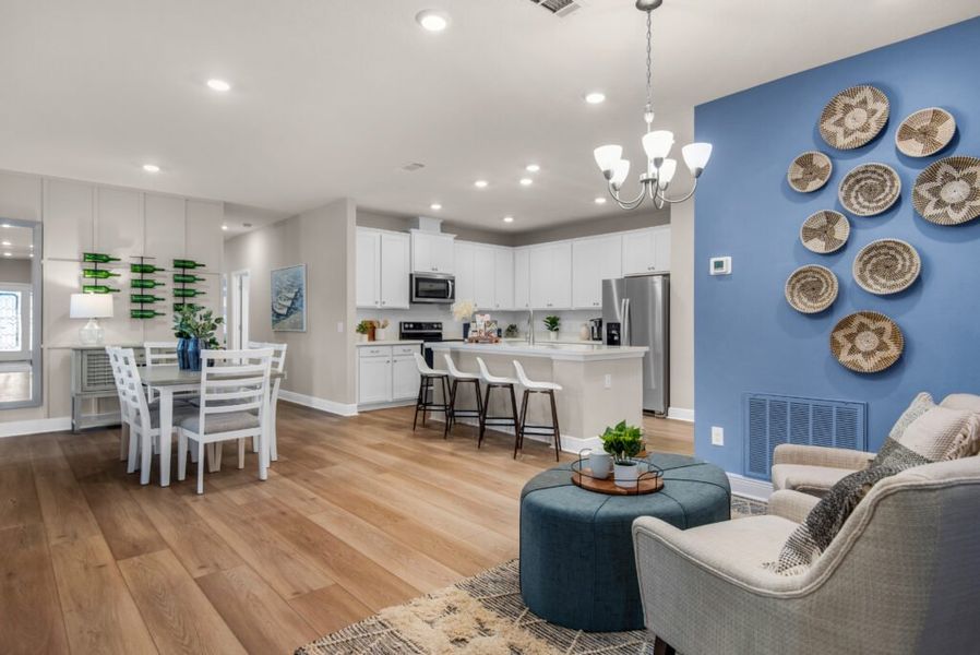 Furnished interior in a model home at Southern Palms in Pace (Image 6).
