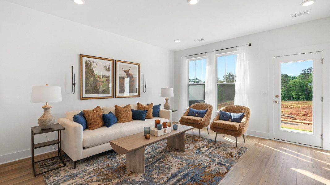 Furnished interior in a model home at Clarke Townes in Anderson (Image 10).