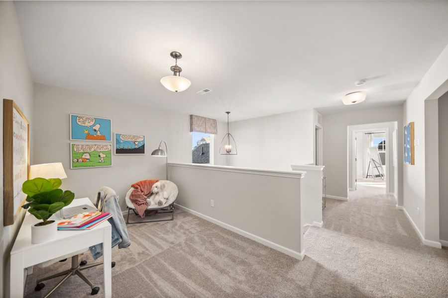 Furnished interior in a model home at Haven at Rocky River in Concord (Image 33).