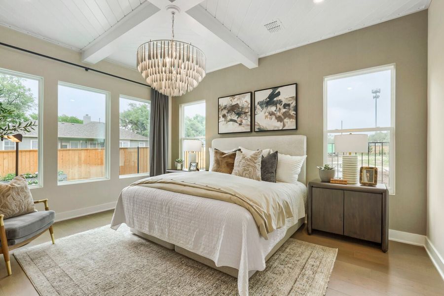 Furnished interior in a model home at Manors Collection - Freedom at Anthem in Kyle (Image 8).
