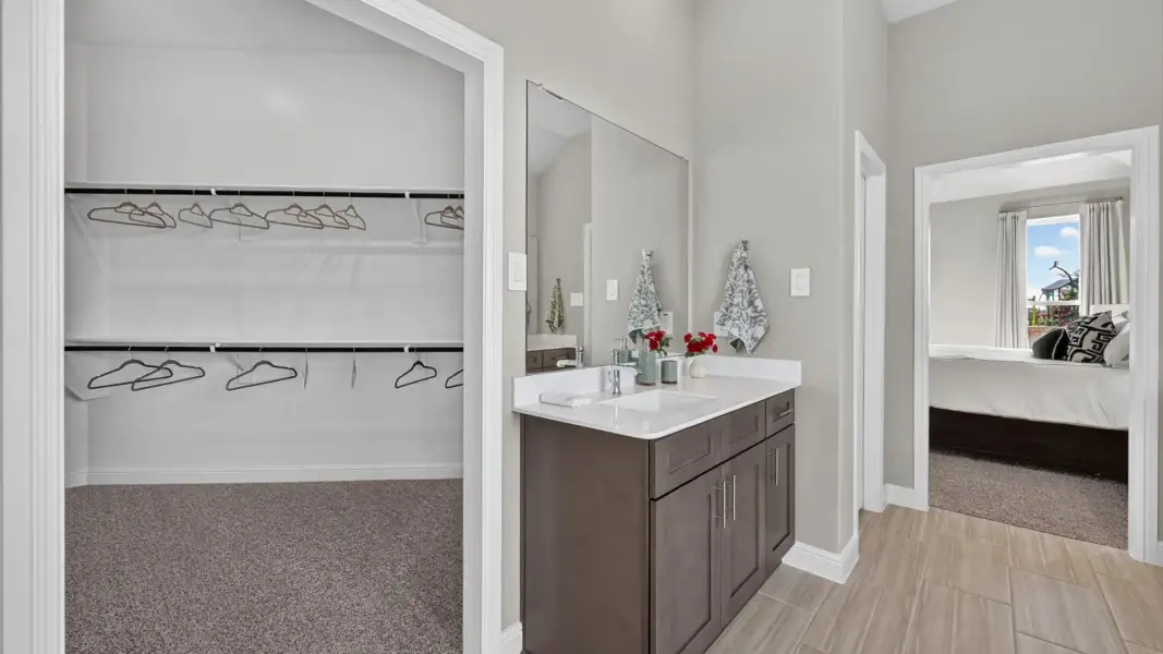Furnished interior in a model home at Wildflower Ranch in Justin (Image 30).