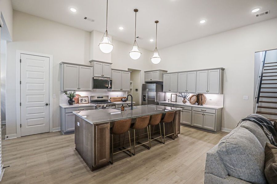 Furnished interior in a model home at Walker Farms in Bartlett (Image 53).
