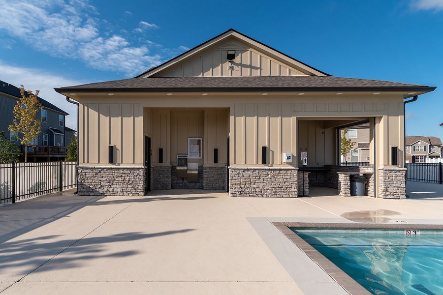 A house with a pool. A house with a pool.