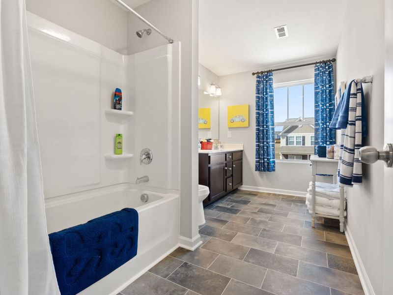 Furnished interior in a model home at Reedy Fork Middleton in Greensboro (Image 18).