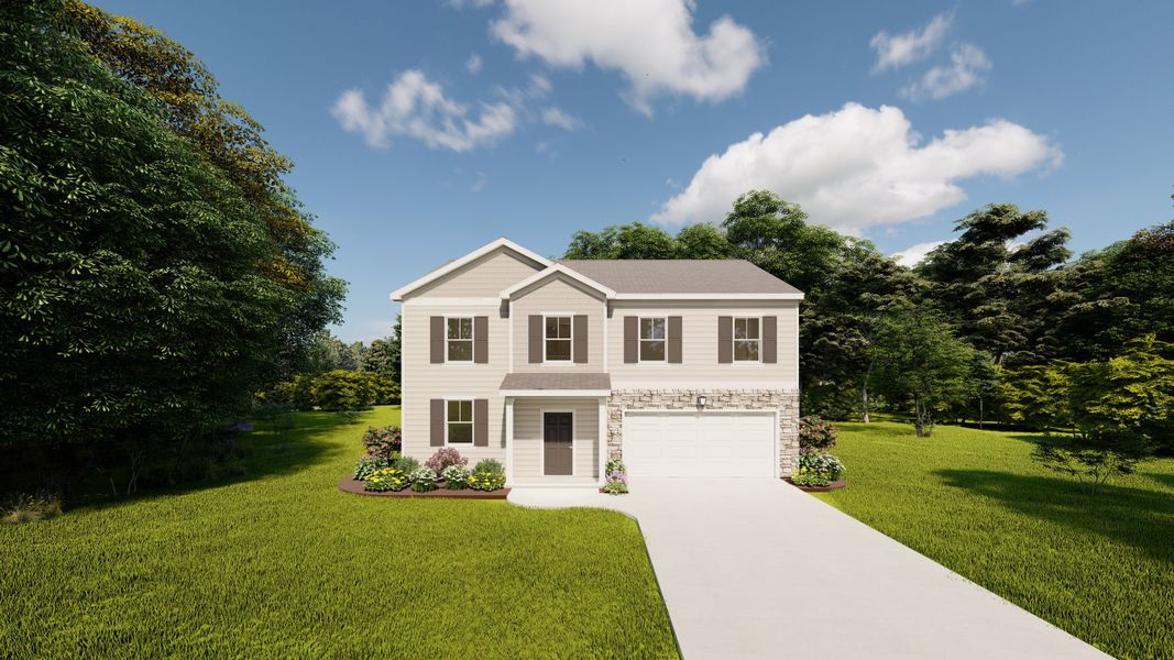 Front exterior of a home in the Declaration Homes community, located in Grovetown, GA (Image 4).