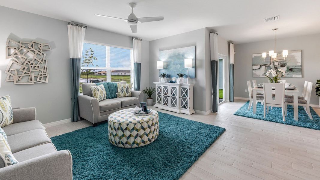 Furnished interior in a model home at Gulf Cove in Port Charlotte (Image 7).