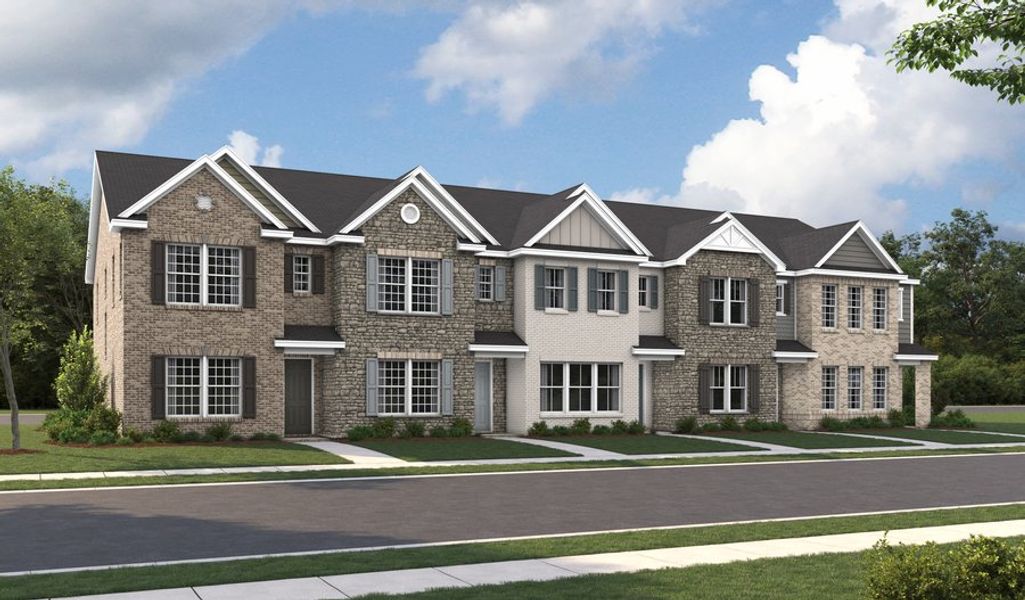 Front exterior of a home in the The Towns at Lynwood Station community, located in Mount Juliet, TN (Image 9). Front exterior of a home in the The Towns at Lynwood Station community, located in Mount Juliet, TN (Image 9).