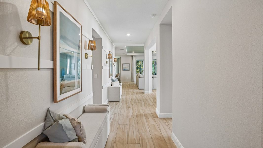 Furnished interior in a model home at Hammock at Two Rivers in Zephyrhills (Image 96).