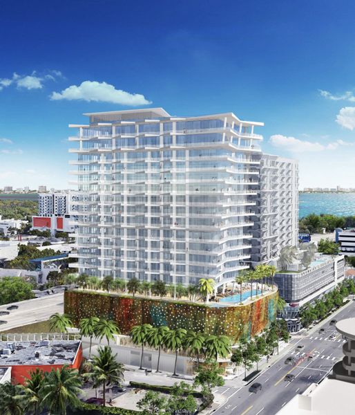 Front exterior of a home in the Tower 91 community, located in Miami, FL (Image 1).