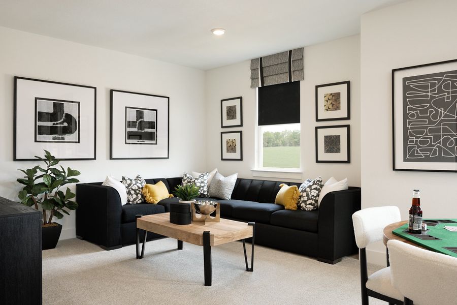 Furnished interior in a model home at Ryegrass Collection – Freedom at Anthem in Kyle (Image 7).