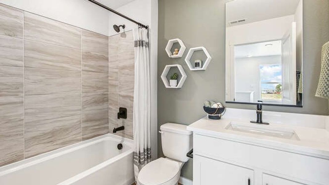 Furnished interior in a model home at Arcadia in Denver (Image 15).