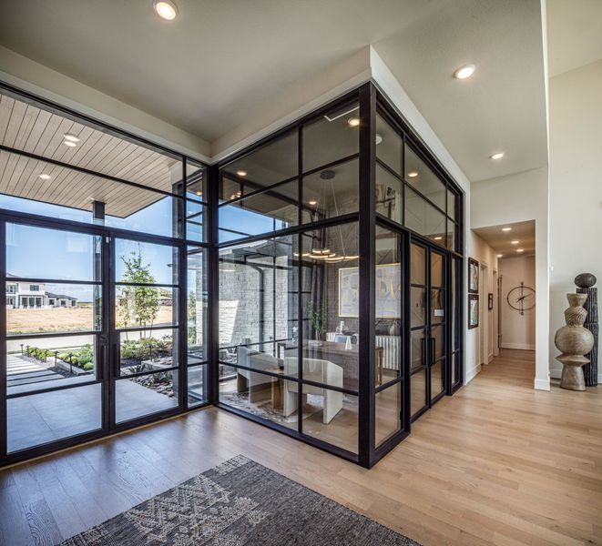 Furnished interior in a model home at Falls at Fox Farm in Arrington (Image 4).