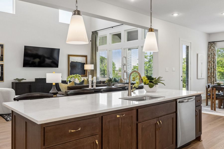 Furnished interior in a model home at Rainwater Crossing in Celina (Image 17). Furnished interior in a model home at Rainwater Crossing in Celina (Image 17).