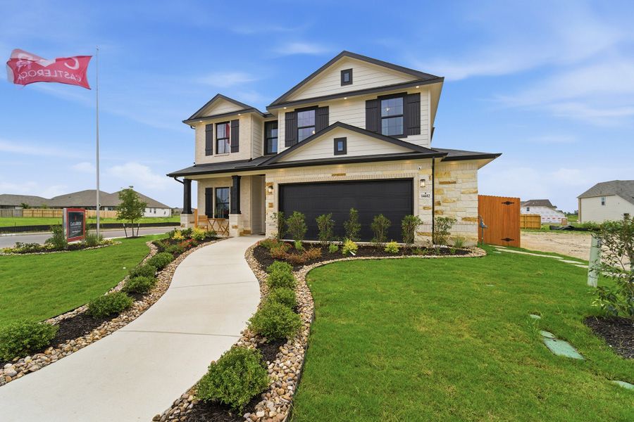 Front exterior of a home in the Morgan Meadows community, located in San Antonio, TX (Image 10). Front exterior of a home in the Morgan Meadows community, located in San Antonio, TX (Image 10).