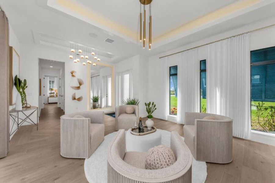 Furnished interior in a model home at Aqua in Bradenton (Image 53). Furnished interior in a model home at Aqua in Bradenton (Image 53).