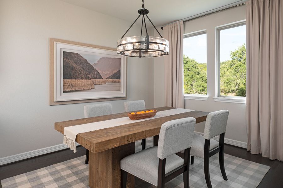 Furnished interior in a model home at Sunterra 50ft in Katy (Image 9).