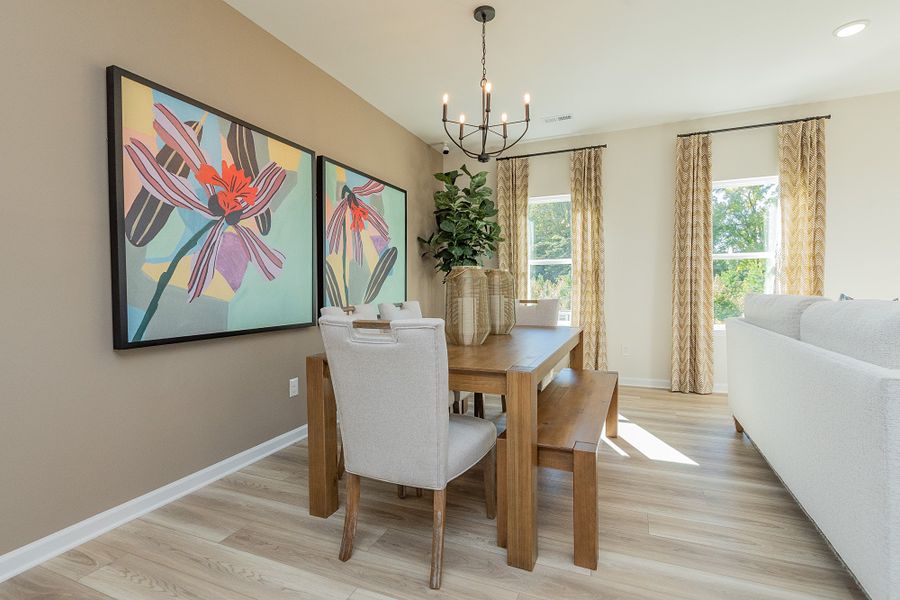 Furnished interior in a model home at Dawson Landing in Charlotte (Image 19).