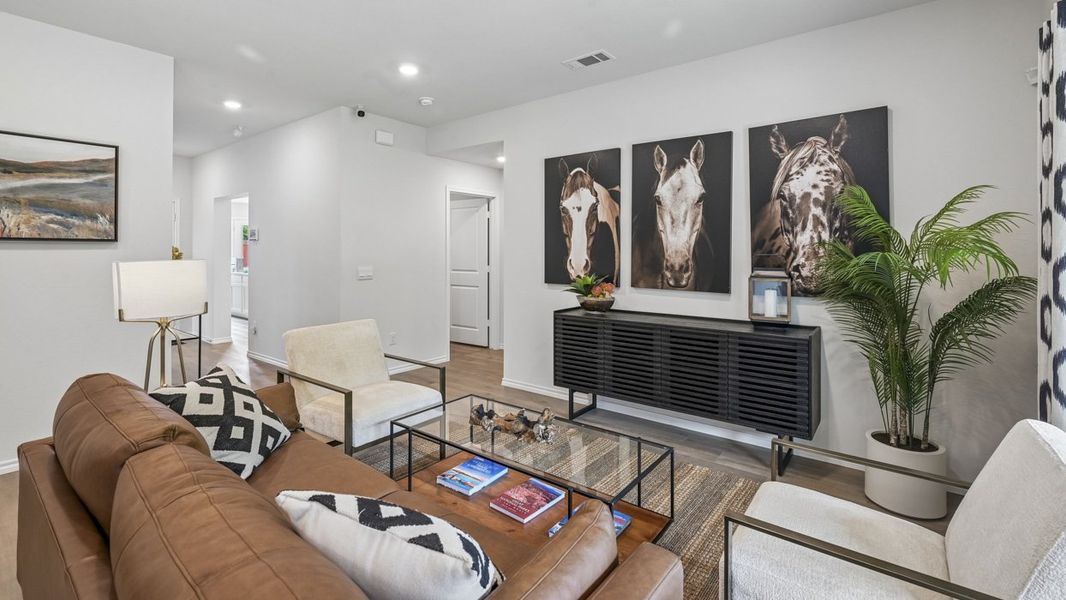 Furnished interior in a model home at Three Oaks in Sherman (Image 19).