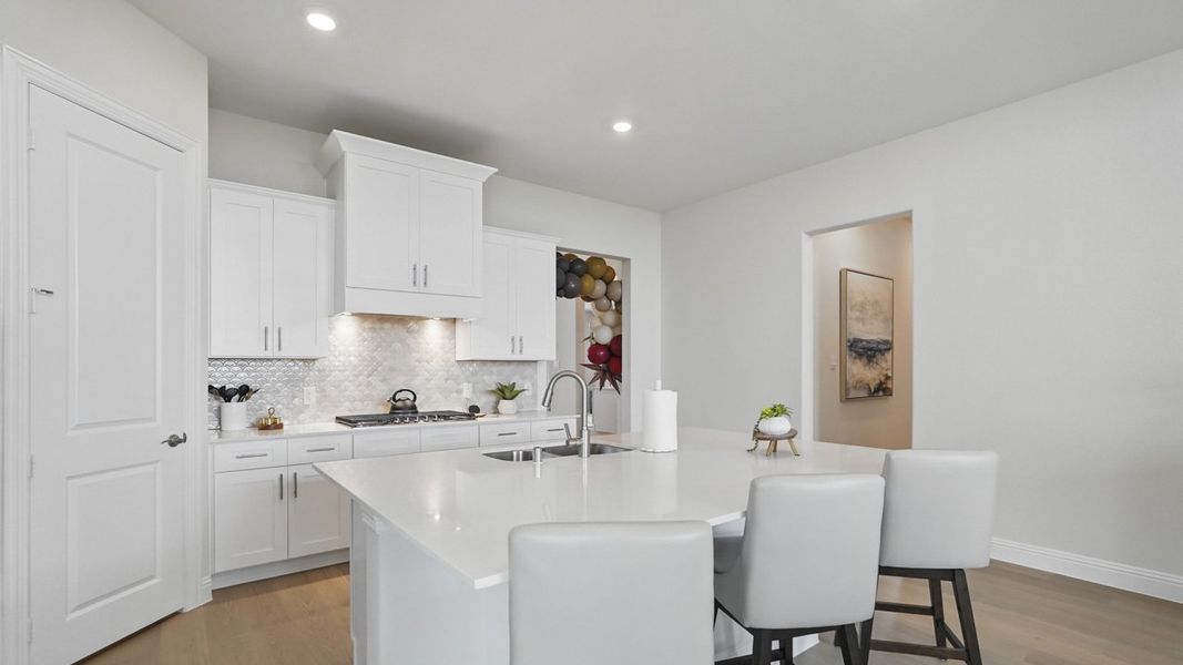 Furnished interior in a model home at Peachtree Meadows in Rockwall (Image 4).