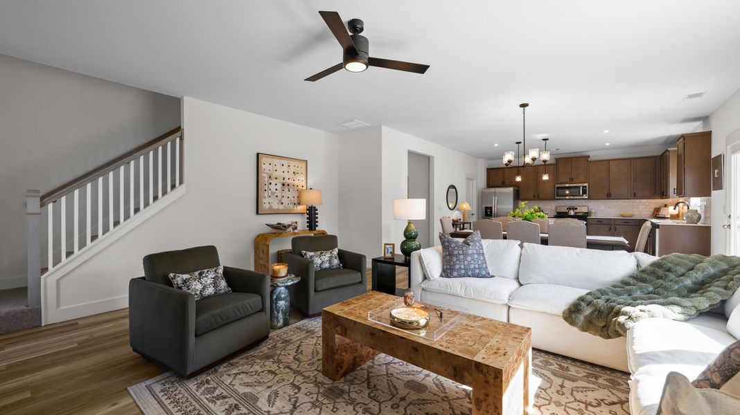 Furnished interior in a model home at Harbor Crest in Ooltewah (Image 22).