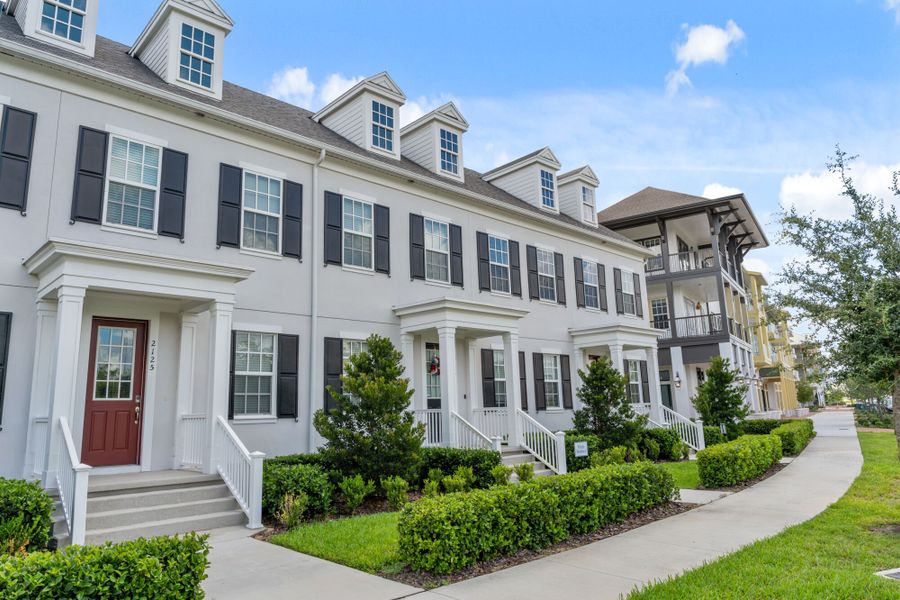 Front exterior of a home in the Celebration - Island Village community, located in Celebration, FL (Image 16). Front exterior of a home in the Celebration - Island Village community, located in Celebration, FL (Image 16).