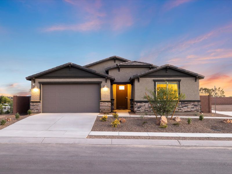 Front exterior of a home in the Naranja Trails community, located in Oro Valley, AZ (Image 2). Front exterior of a home in the Naranja Trails community, located in Oro Valley, AZ (Image 2).