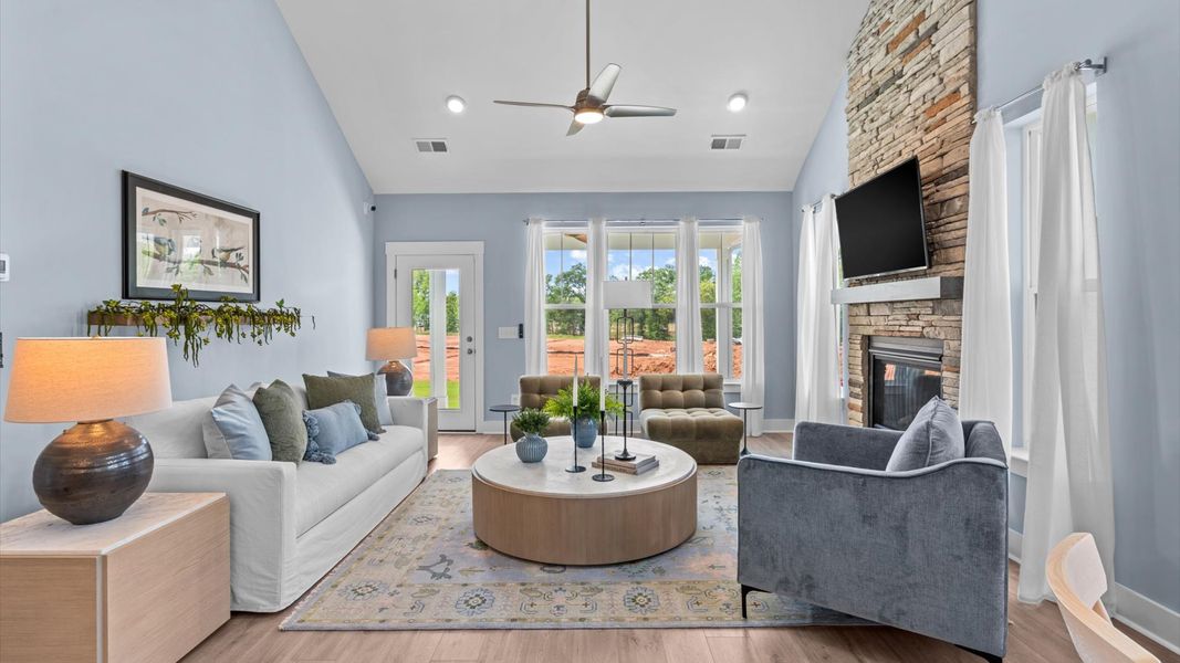 Furnished interior in a model home at Village at Midway in Anderson (Image 21).