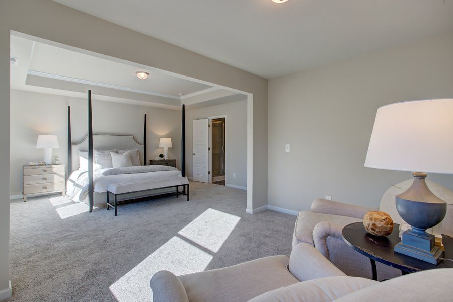 Furnished interior in a model home at Ellington Farms in Statham (Image 12).