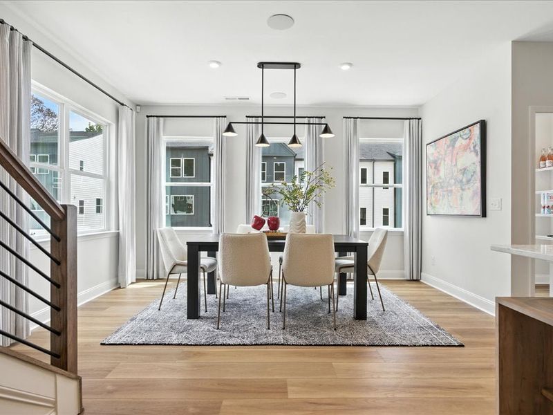 Furnished interior in a model home at Archer Row in Charlotte (Image 14).