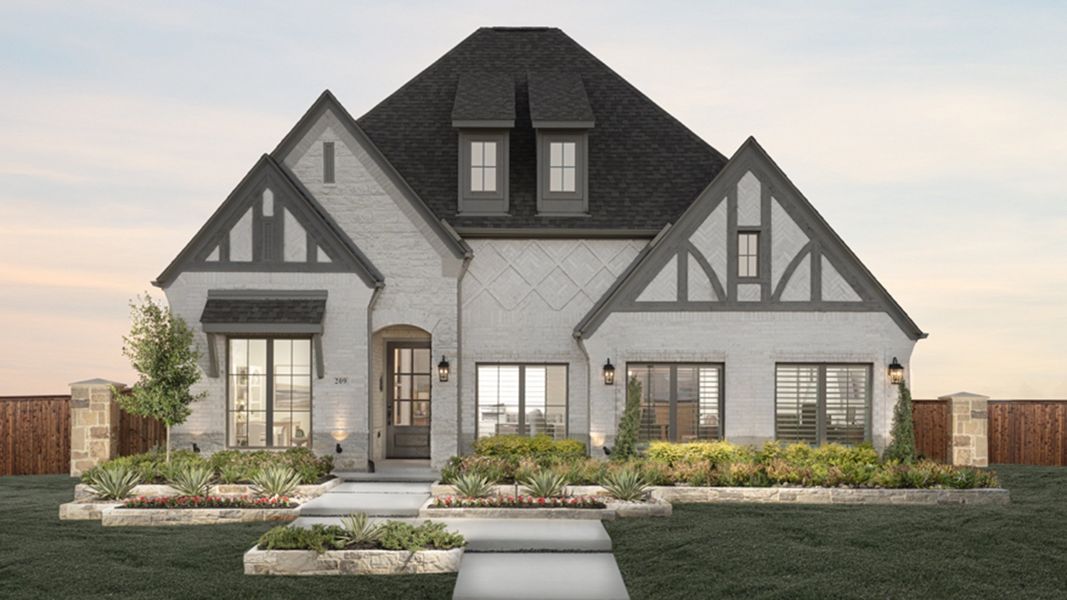 Front exterior of a home in the Myrtle Creek 60' community, located in Waxahachie, TX (Image 3).