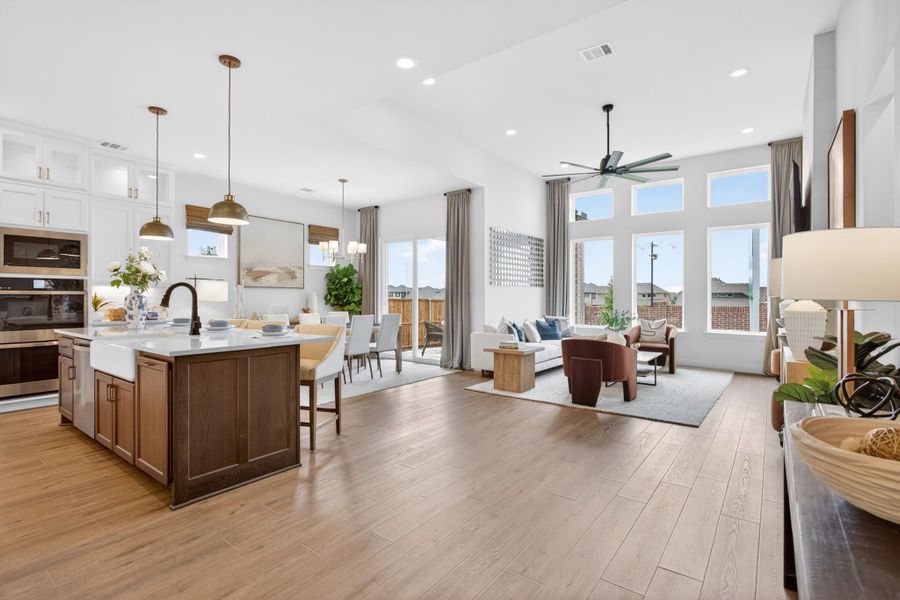 Furnished interior in a model home at Wildflower Ranch in Fort Worth (Image 76).