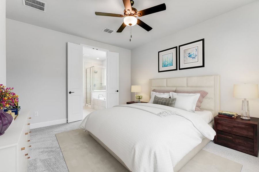 Furnished interior in a model home at The Ranch at Uptown Celina 40s in Celina (Image 65).