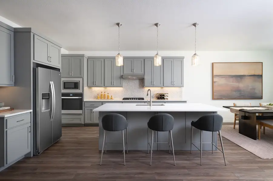 Furnished interior in a model home at Devonshire 50s in Forney (Image 3). Furnished interior in a model home at Devonshire 50s in Forney (Image 3).