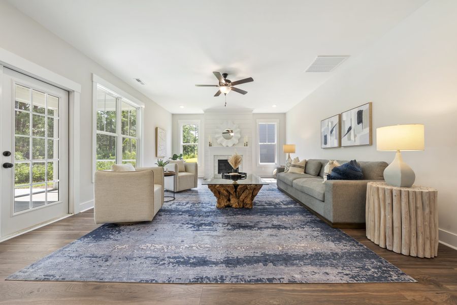 Furnished interior in a model home at Waterfall Estates in Whiteville (Image 6).