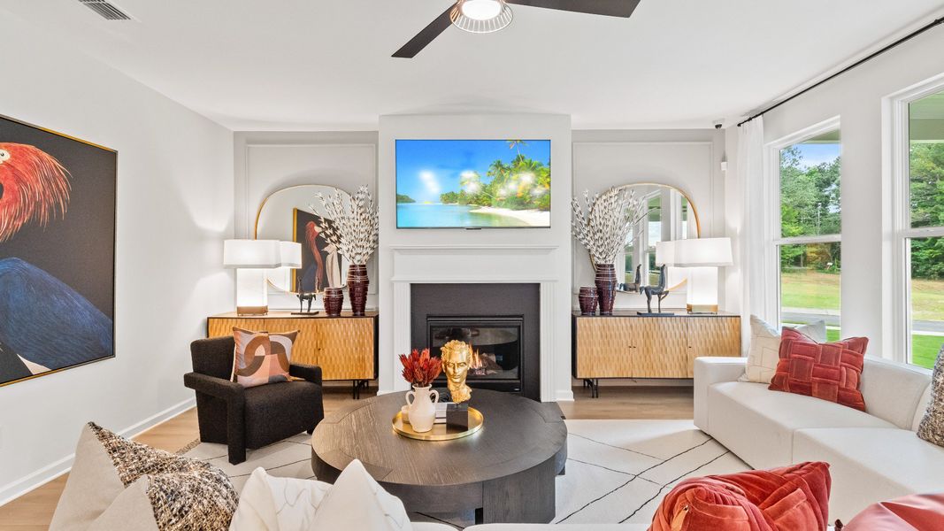 Furnished interior in a model home at The Broadwell in Fairburn (Image 7). Furnished interior in a model home at The Broadwell in Fairburn (Image 7).
