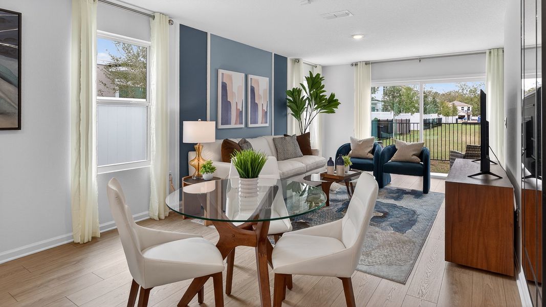 Furnished interior in a model home at Irongate Villas in Jacksonville (Image 8).